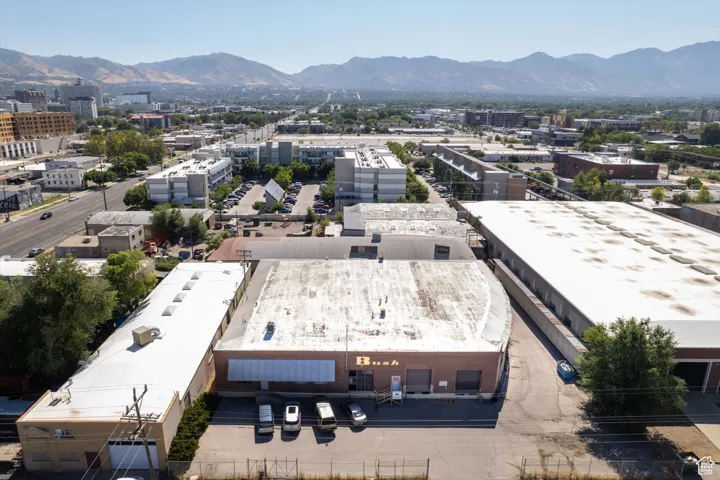 View of urban area featuring mountains
