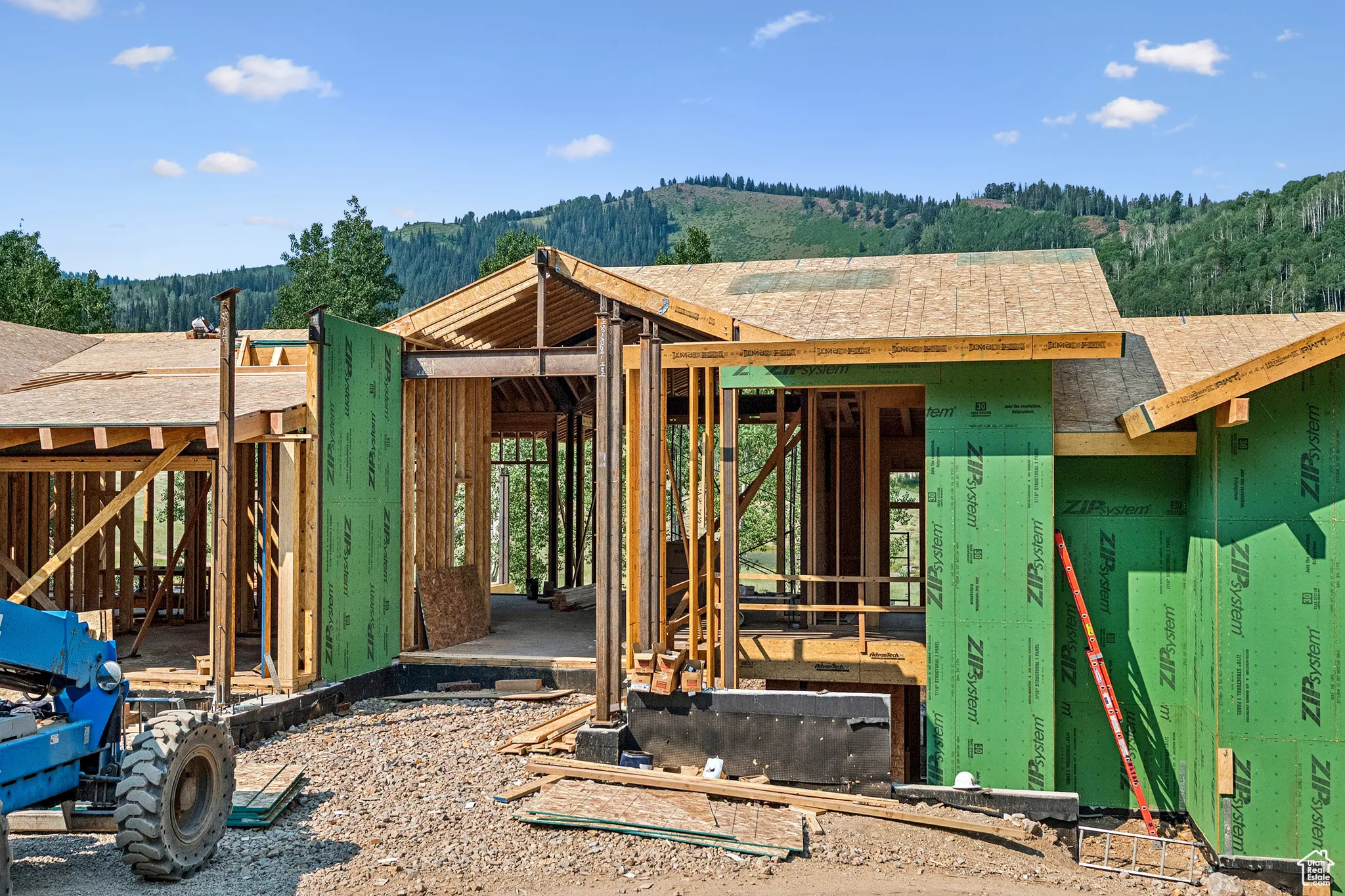 Back of house with a shingled roof