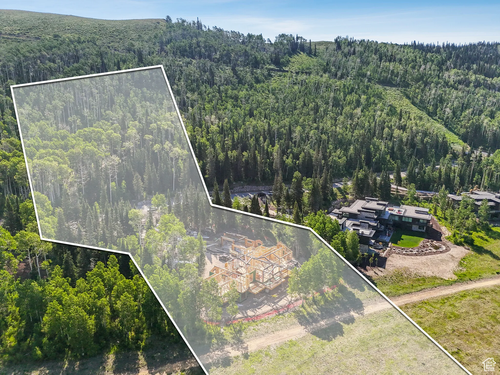 View of property location with property parcel outlined