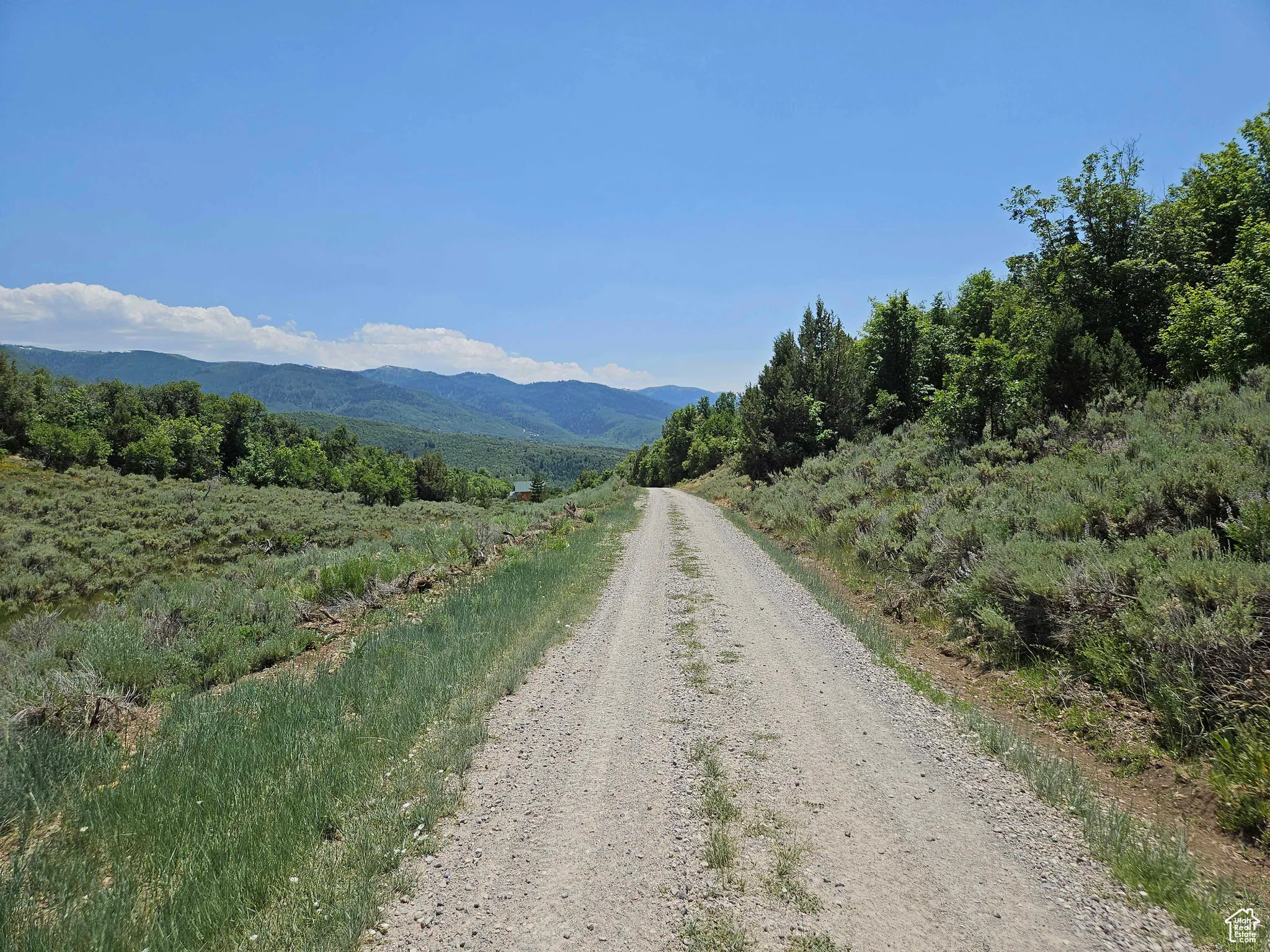 View of dirt / gravel road featuring a mountain view
