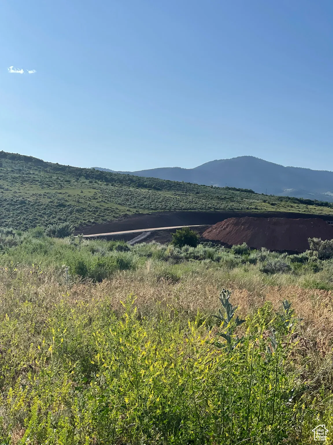 View of new access road looking to the west