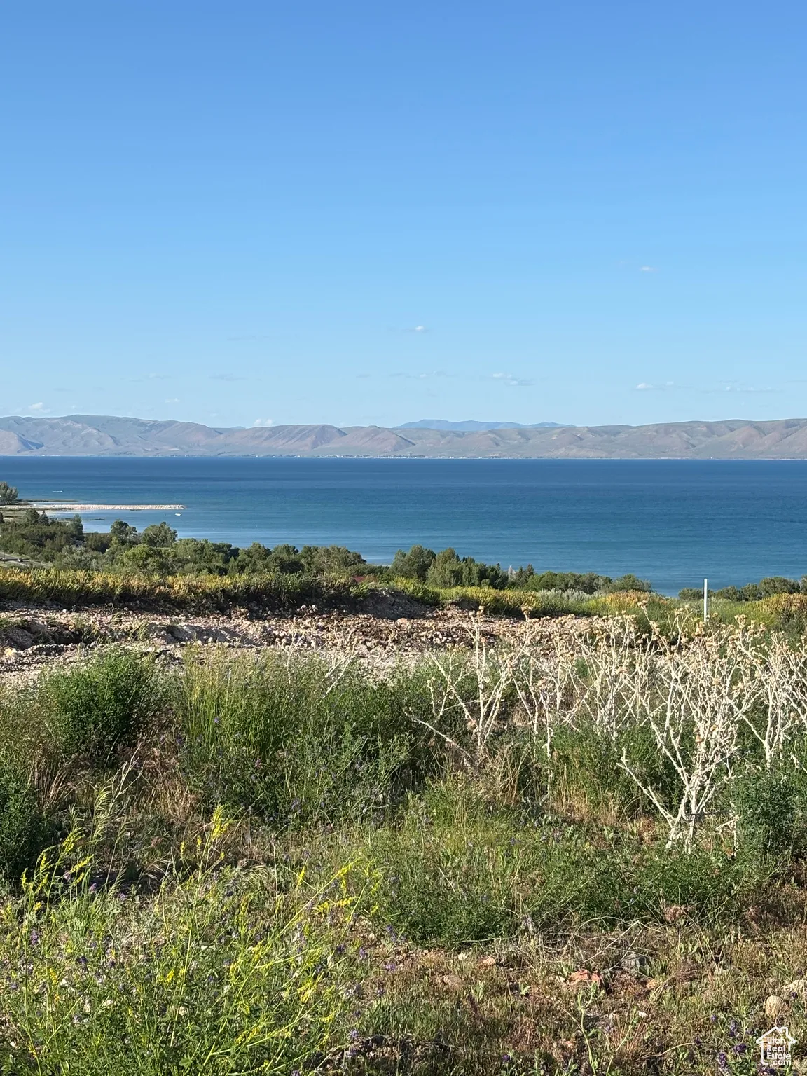 Water view featuring a mountainous background