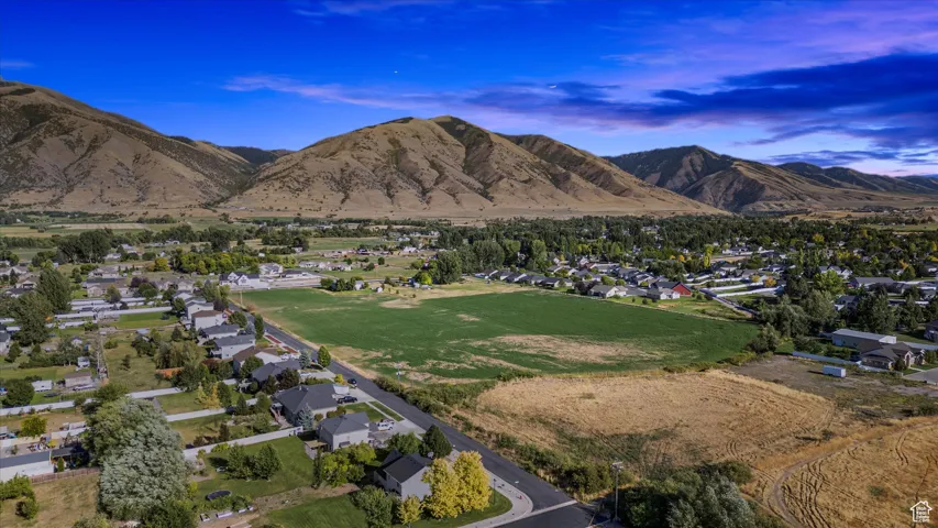 Mountain view with nearby suburban area