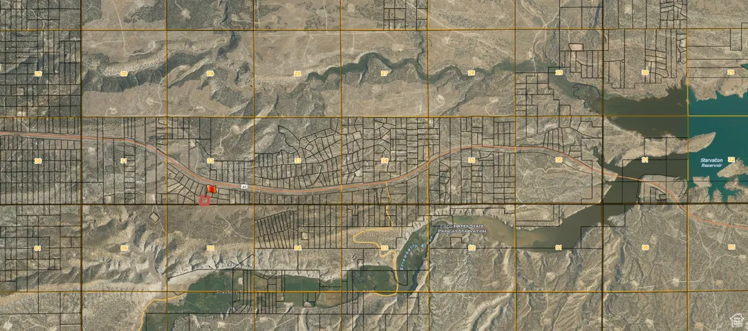 Map / location featuring property parcel outlined