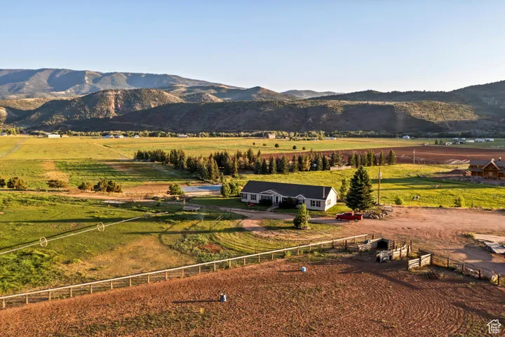 Mountain view featuring rural landscape and agricultural land