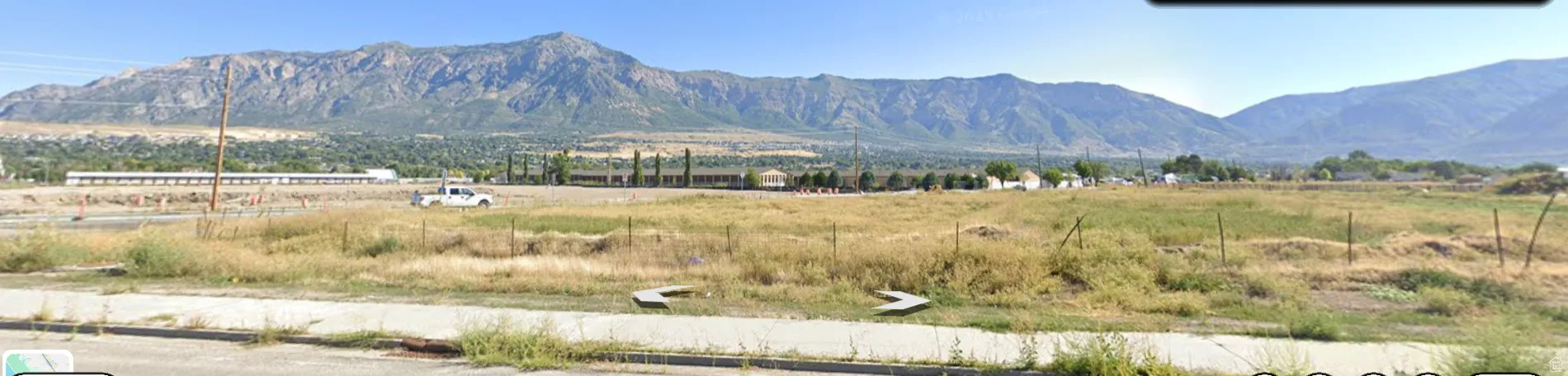 Mountain view with rural landscape