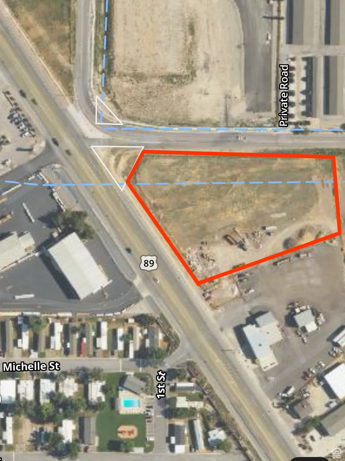 Map / location with property boundaries highlighted
