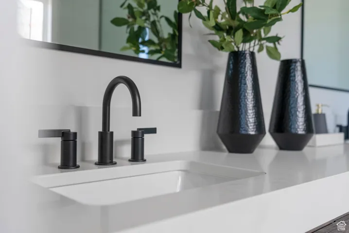 Bathroom view of a sink
