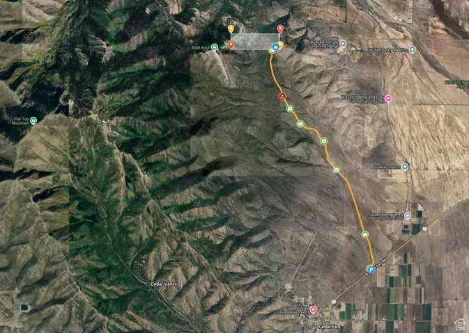 Aerial overview of property