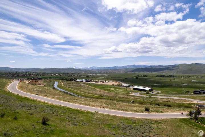 View of mountain background with rural landscape