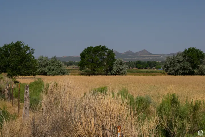 View of mountain background with rural landscape