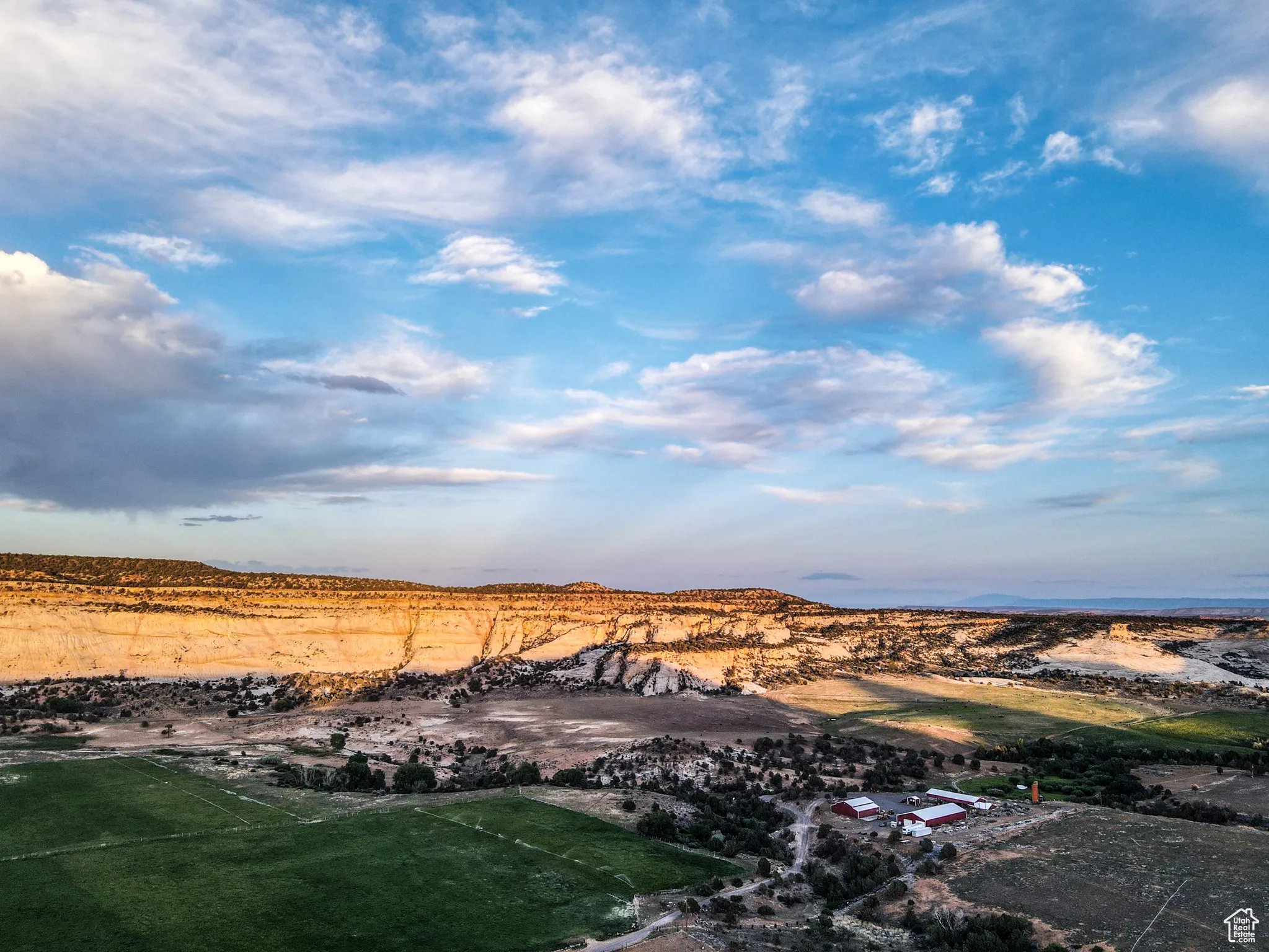 Aerial view - borders public lands