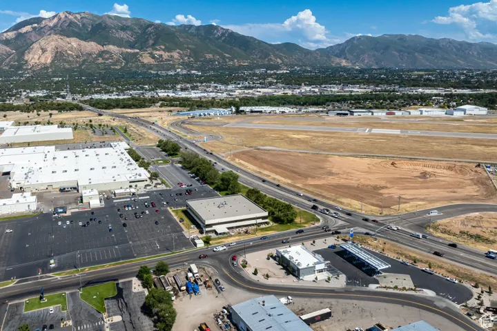 Aerial view of a mountainous background