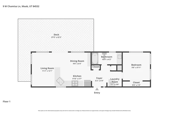 View of floor plan / room layout