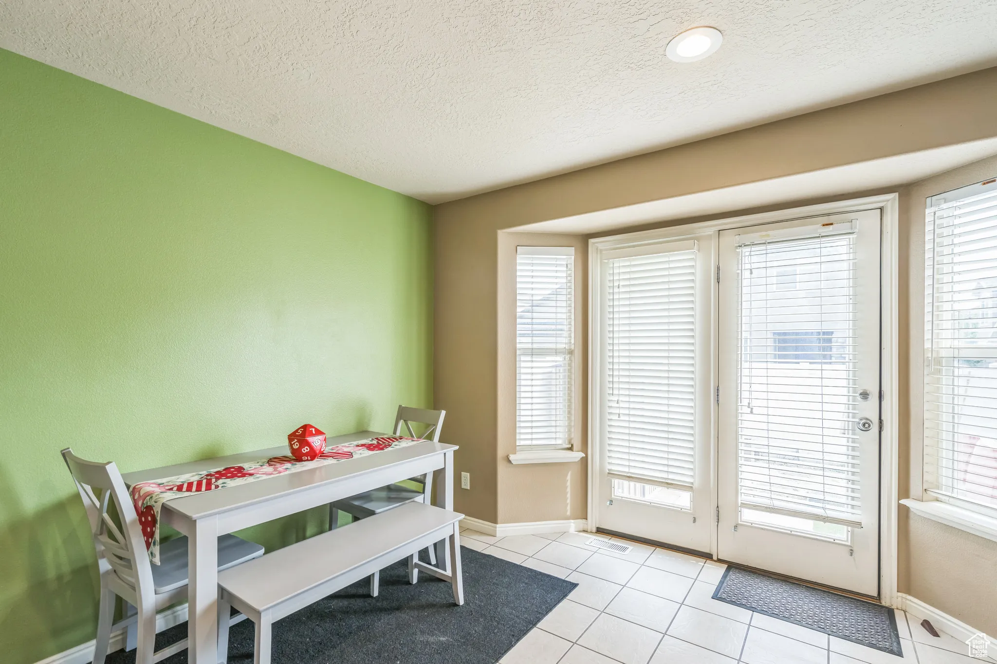 Dining area with French doors