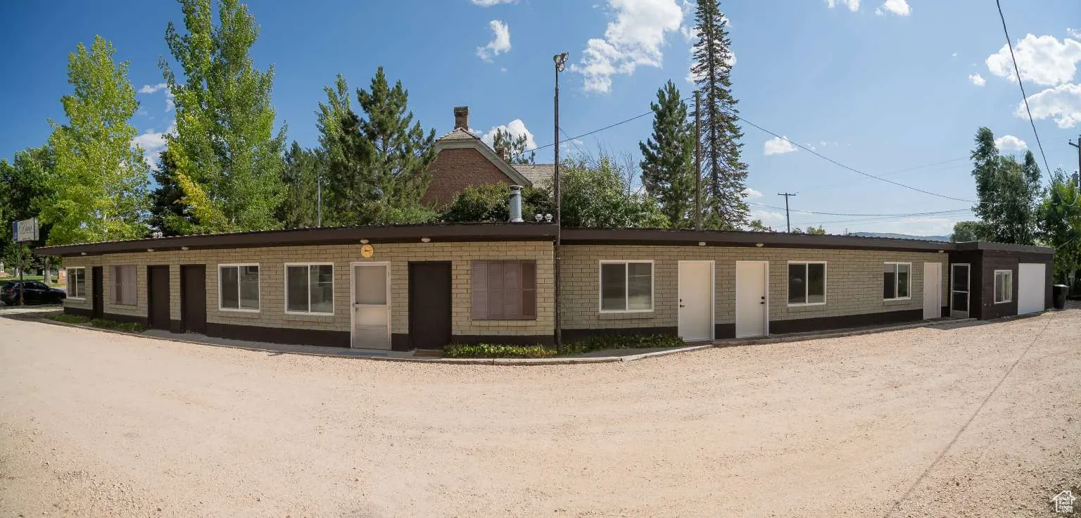 View of single story home
