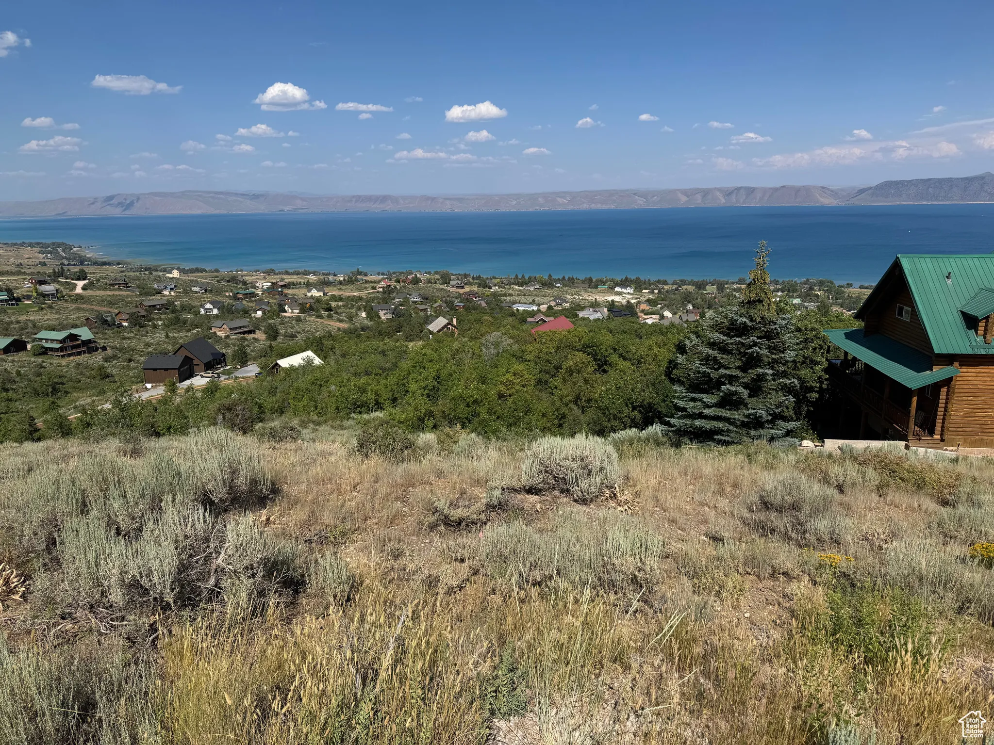 Water view featuring mountains