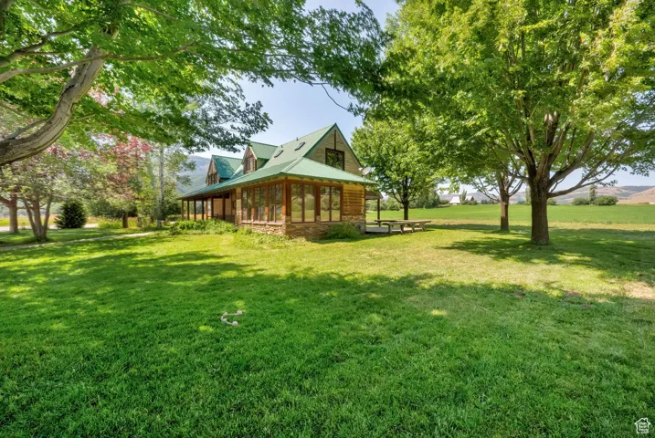 View of grassy yard