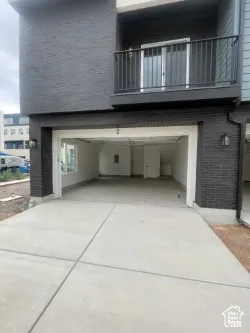 Garage with driveway