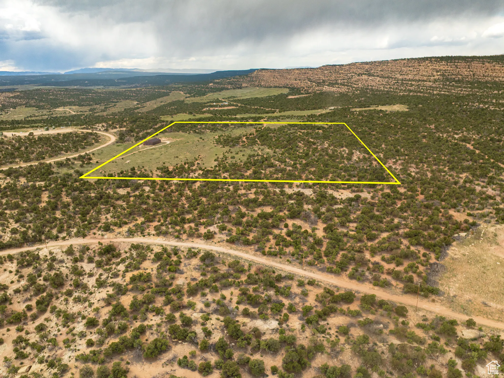 View of rural area featuring property parcel outlined