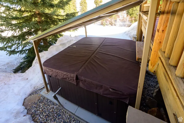 Exterior view of a hot tub