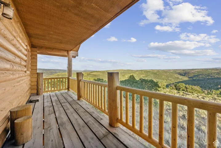 View of wooden deck
