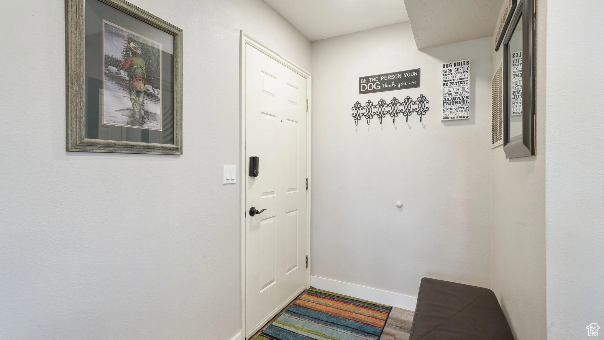 Entryway with baseboards