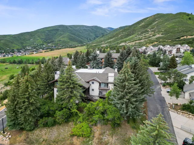 Mountain view with nearby suburban area