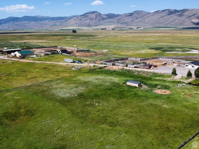 View of mountain background with rural landscape
