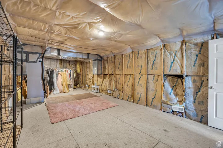 Unfinished space on the third level