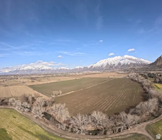 Mountain view with rural landscape