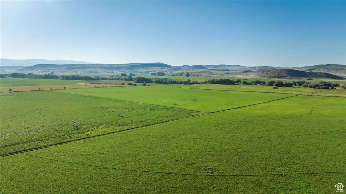 Mountain view with rural landscape