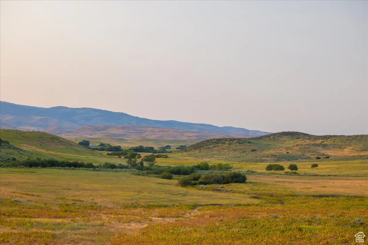 Mountain view with rural landscape