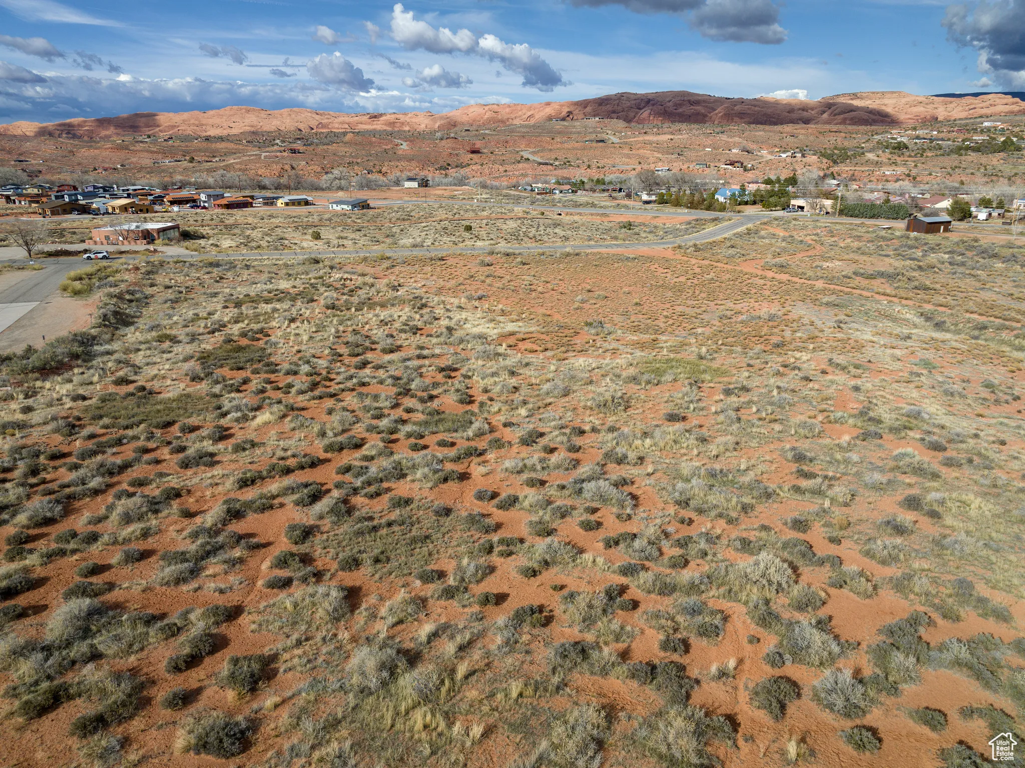 Mountain view with rural landscape and a desert landscape