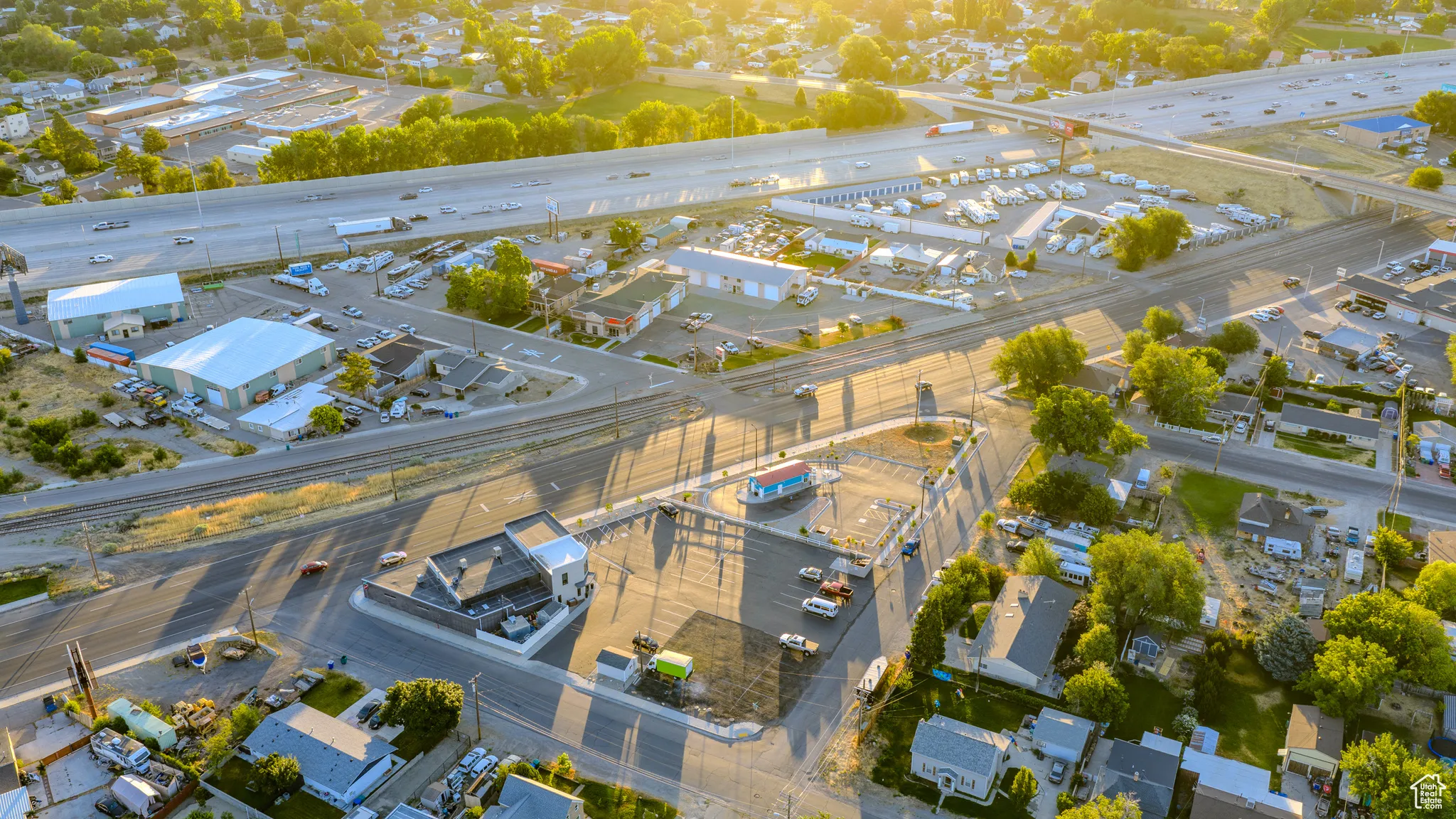 Aerial view of property's location