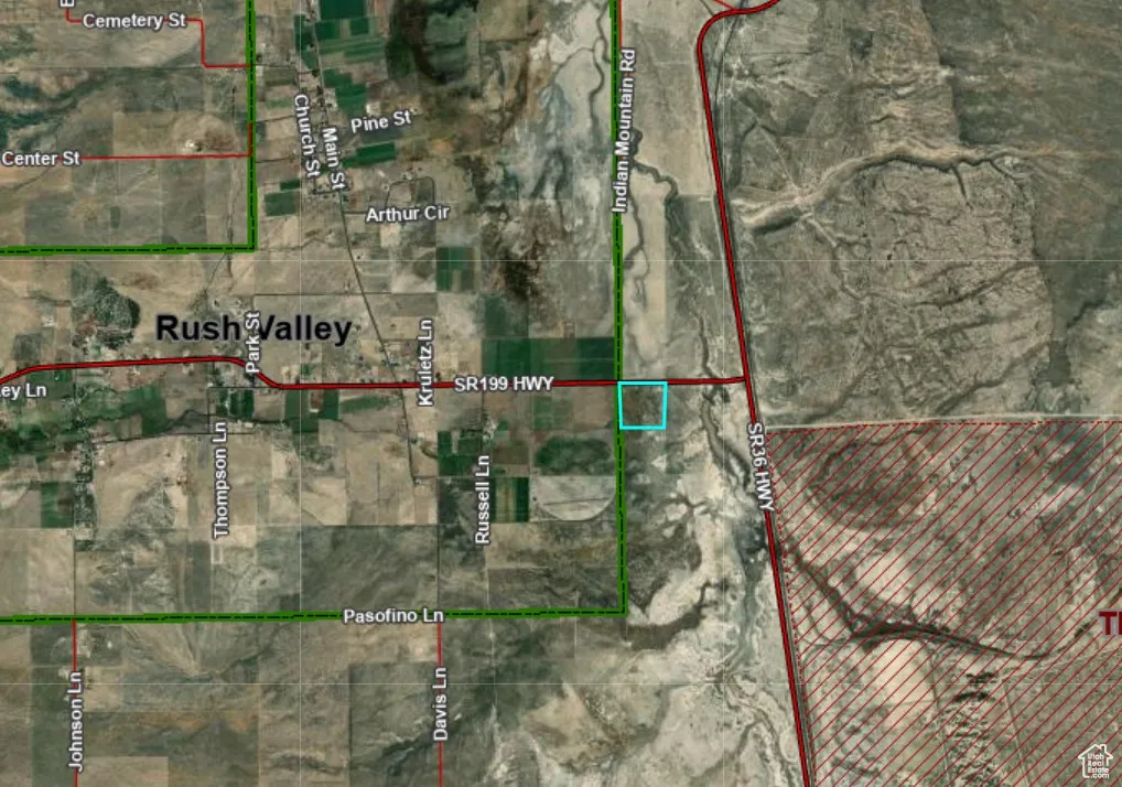 Map / location with property parcel outlined