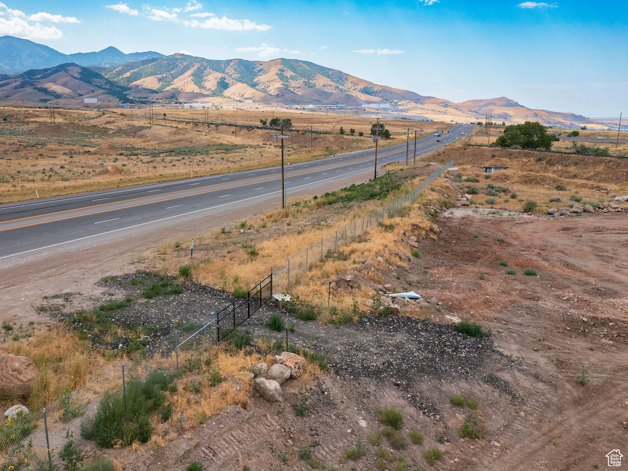 Mountain view with rural landscape