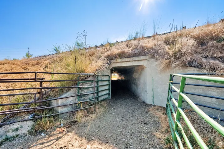 View of horse barn