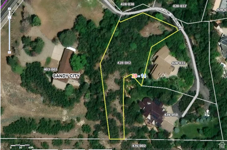 Map of property location featuring property parcel outlined