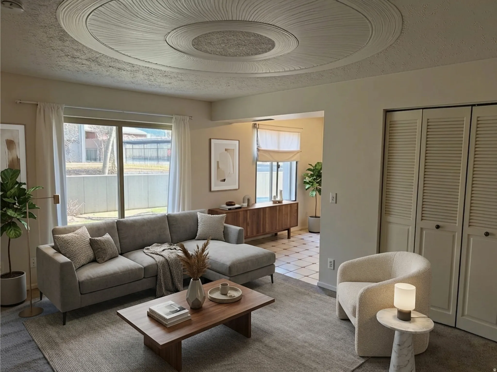 AI generated furniture to show options & scales. Living room