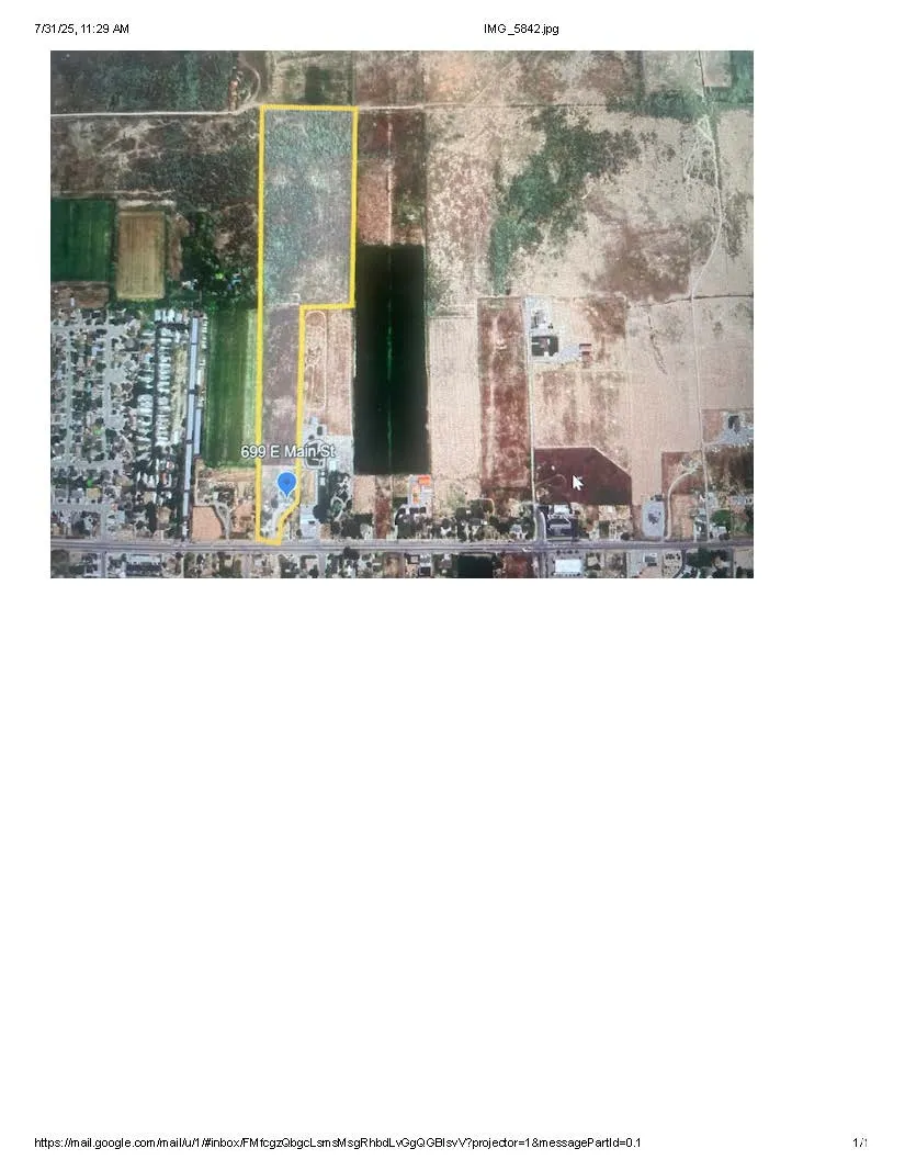 Map / location with property parcel outlined