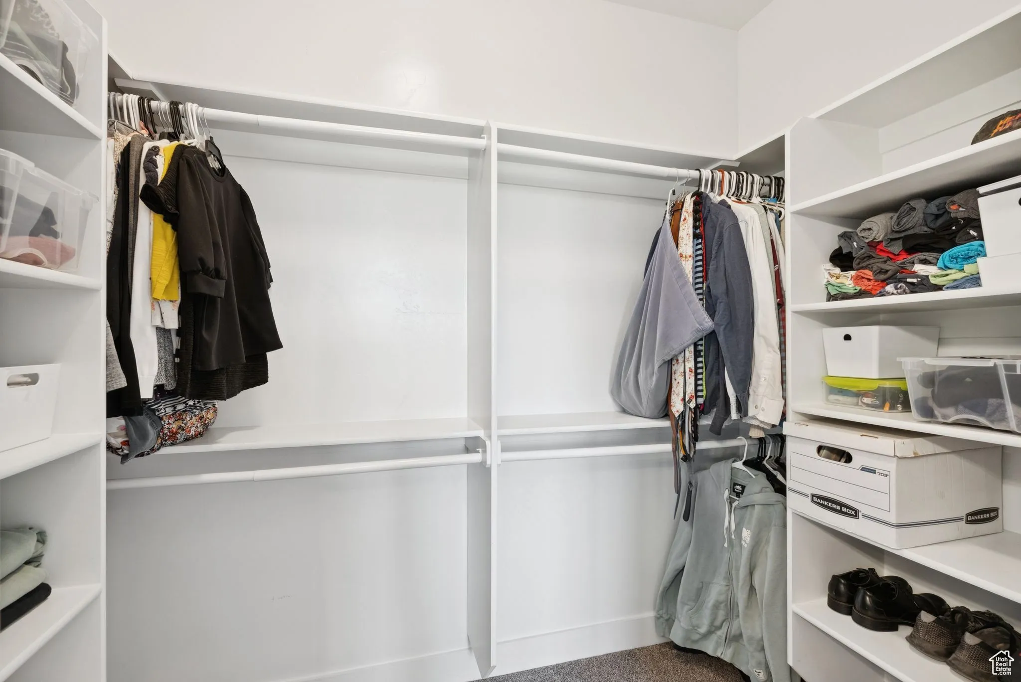 View of walk in closet