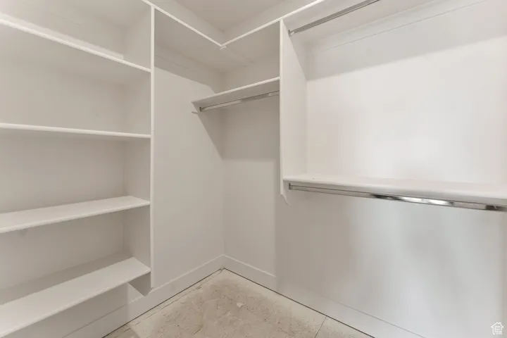 View of walk in closet