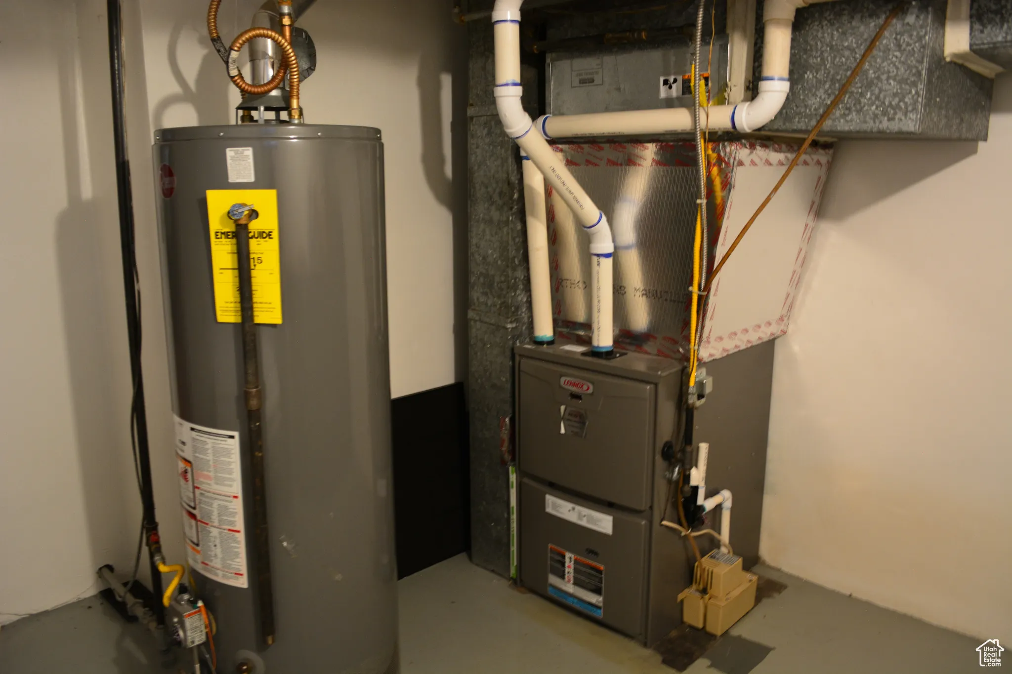 Utilities with water heater and heating unit