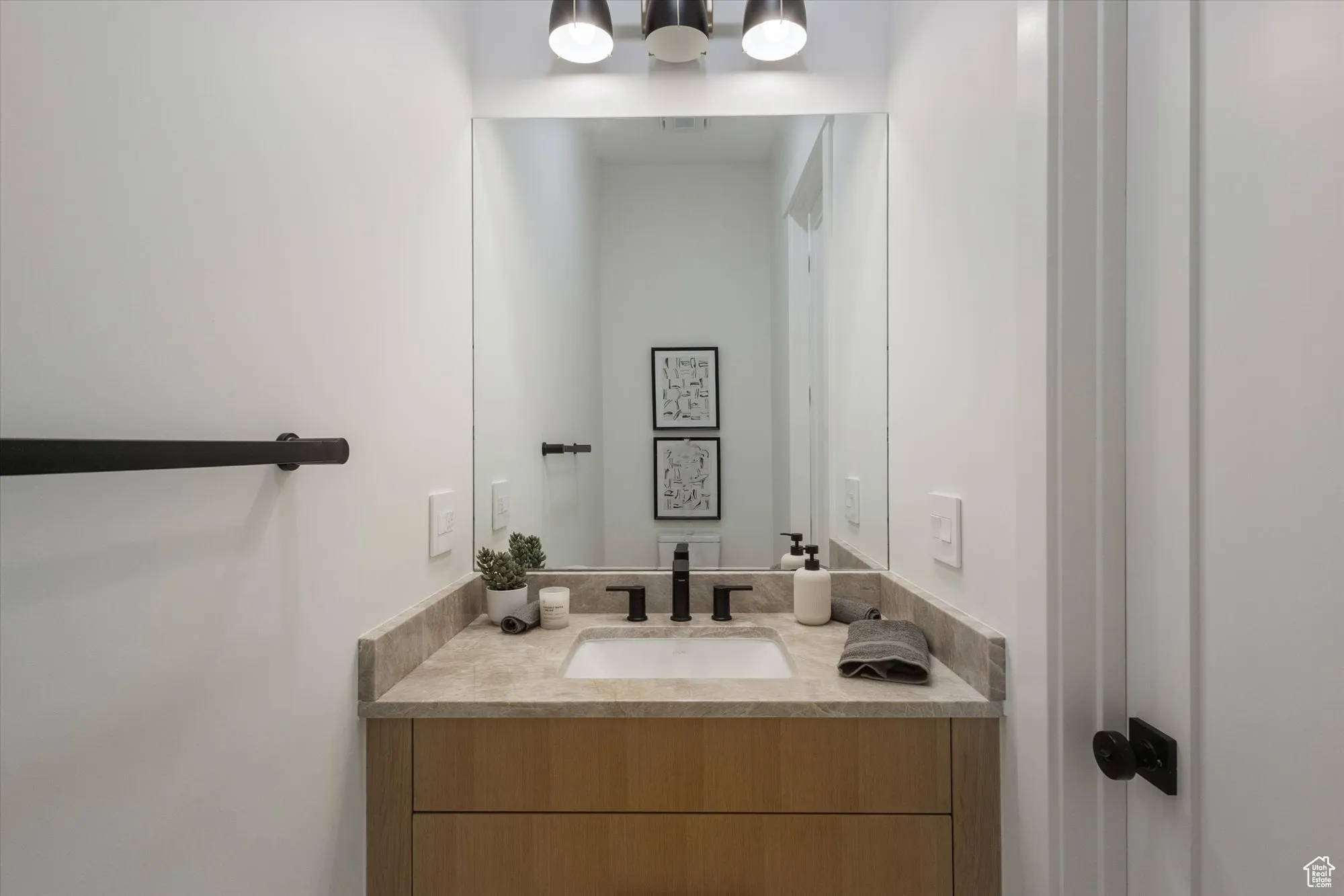 Bathroom featuring vanity