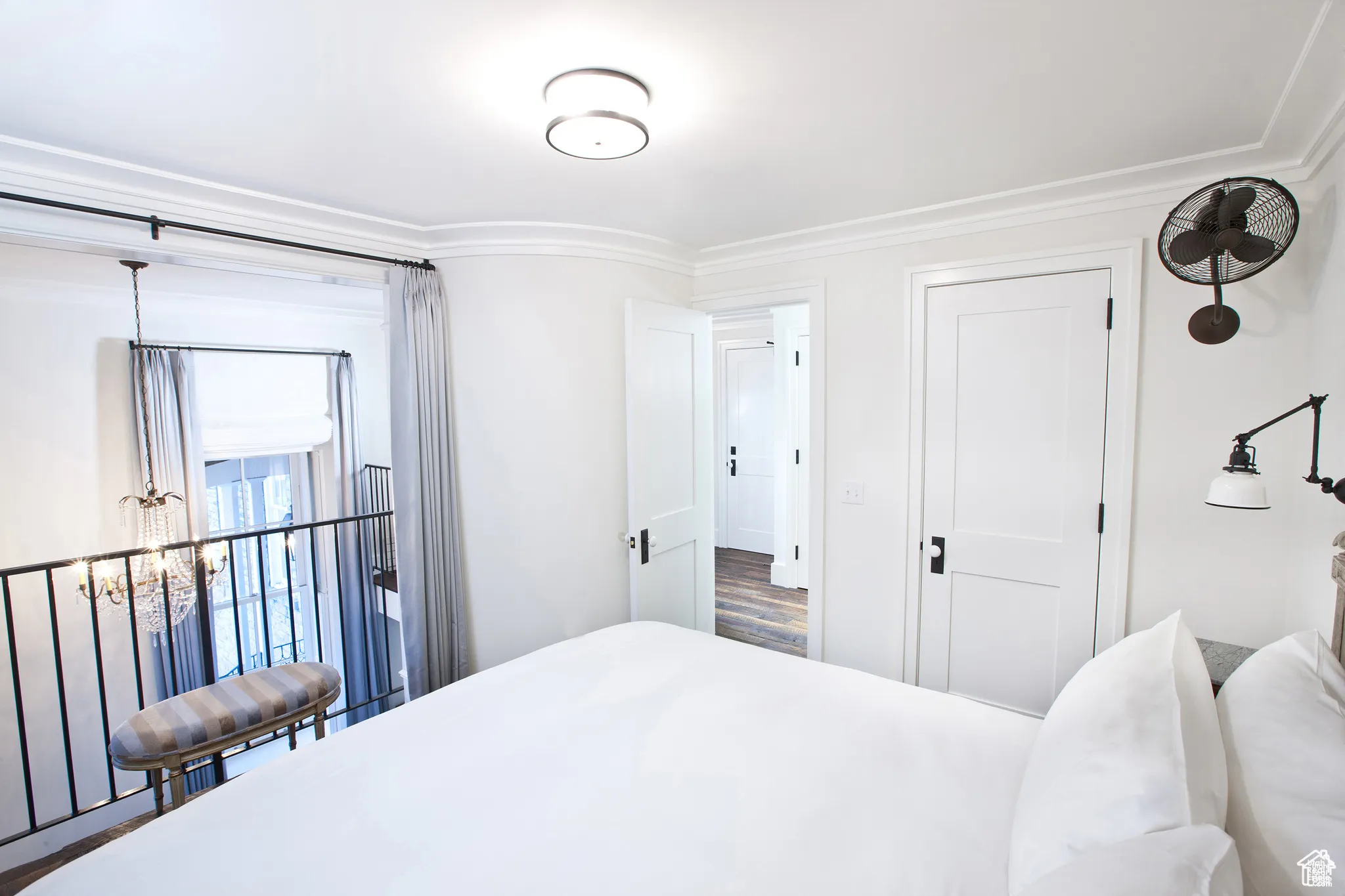 Bedroom featuring ornamental molding