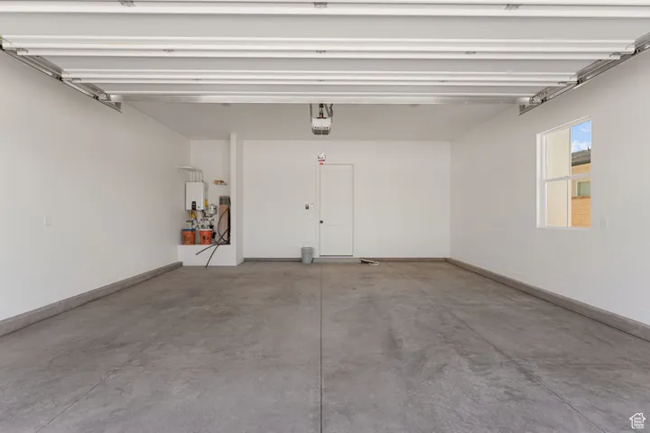 Garage with baseboards