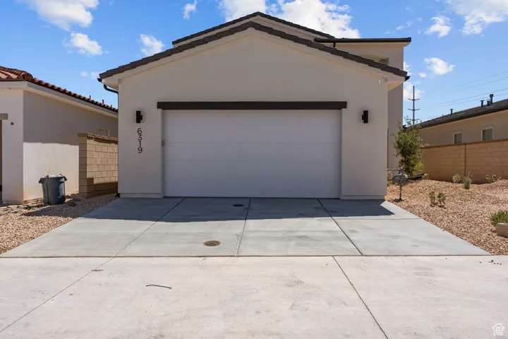 Garage with driveway