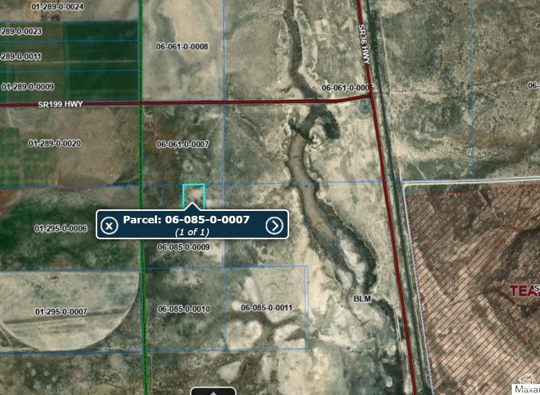 Map of property location with property parcel outlined