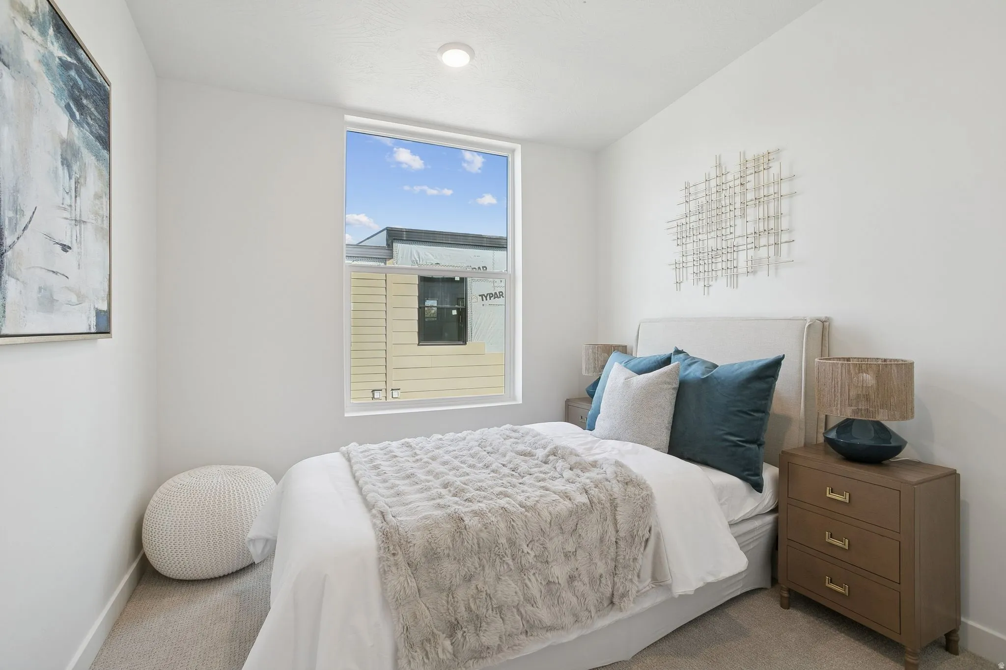 Bedroom featuring carpet floors